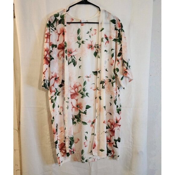 I Love Joah Women's Kimono Open Front Lightweight Sheer Multicolor Medium - Picture 1 of 9